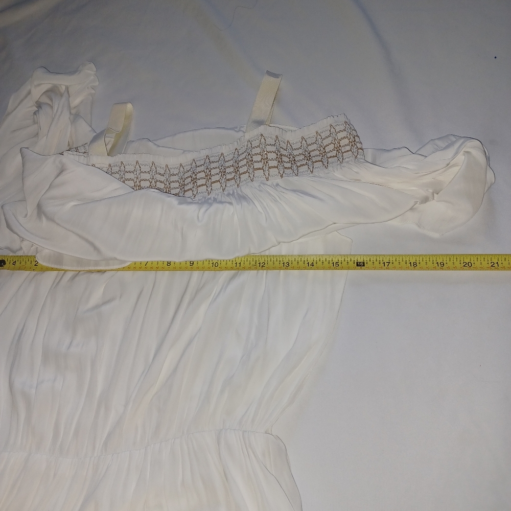 Ramy Brook  Women Dress Size XS Cream white  Off-Shoulder Dress Mini - Picture 11 of 14